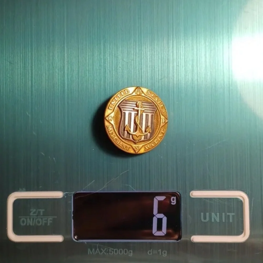 WWII Sterling Merchant Marine Officer Collar Insignia by A.E. Company